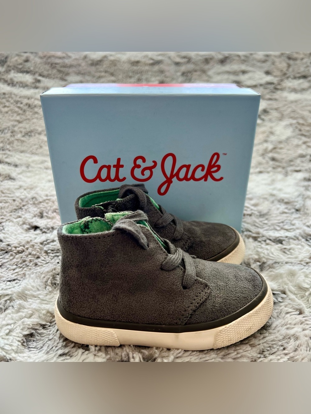 Cat & Jack Sutton Side Zip Boys Shoes (Size 5) - Gray